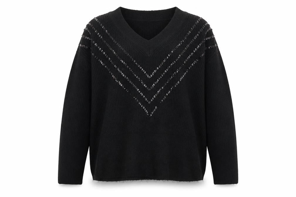Nutmeg Womens Black   Pullover Jumper Size 8