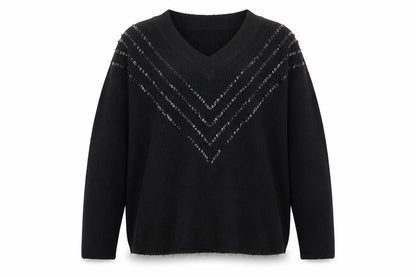 Nutmeg Womens Black   Pullover Jumper Size 8