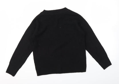 Nutmeg Womens Black   Pullover Jumper Size 8