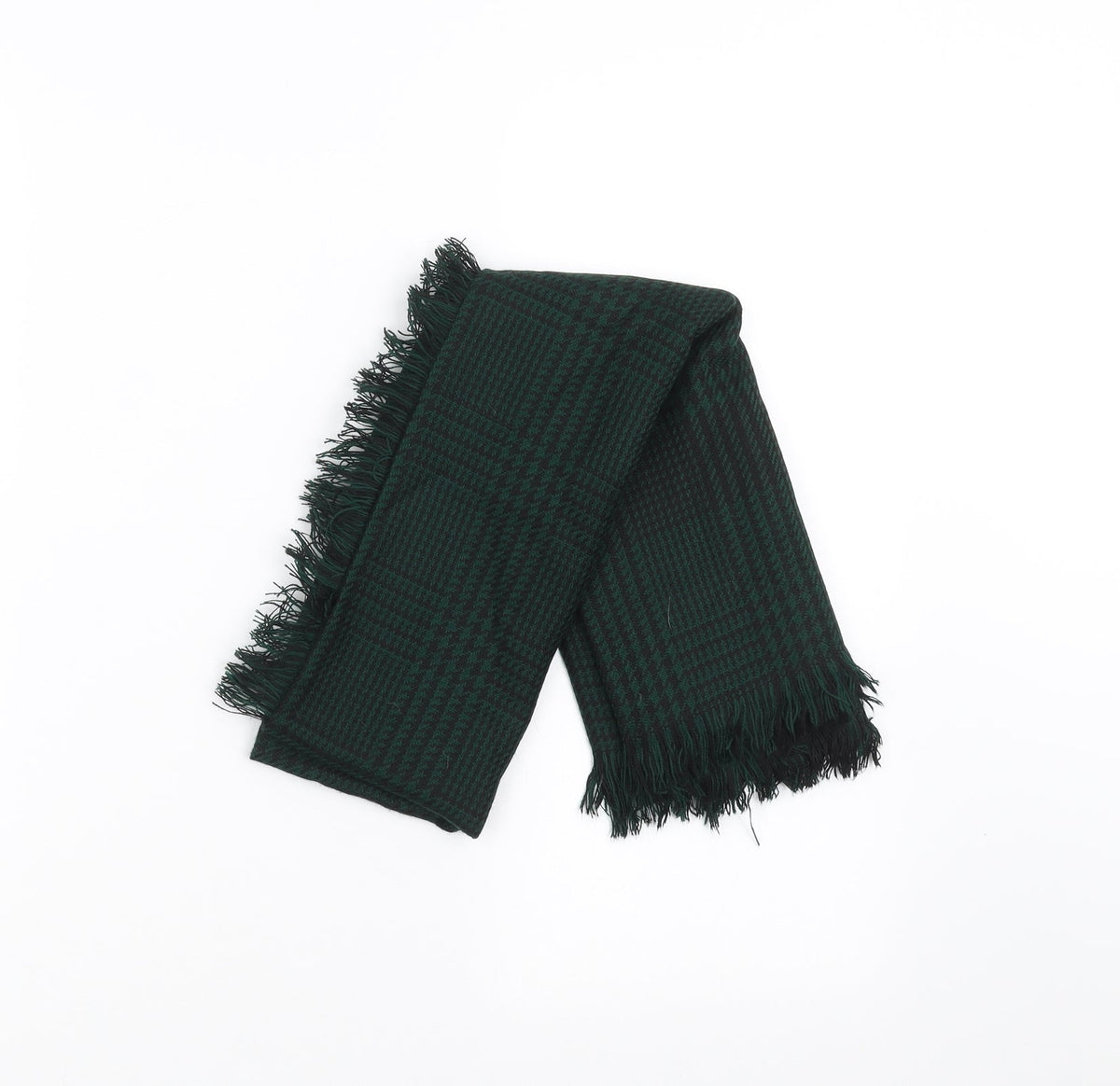 Preworn Womens Green Houndstooth   Shawl/Wrap