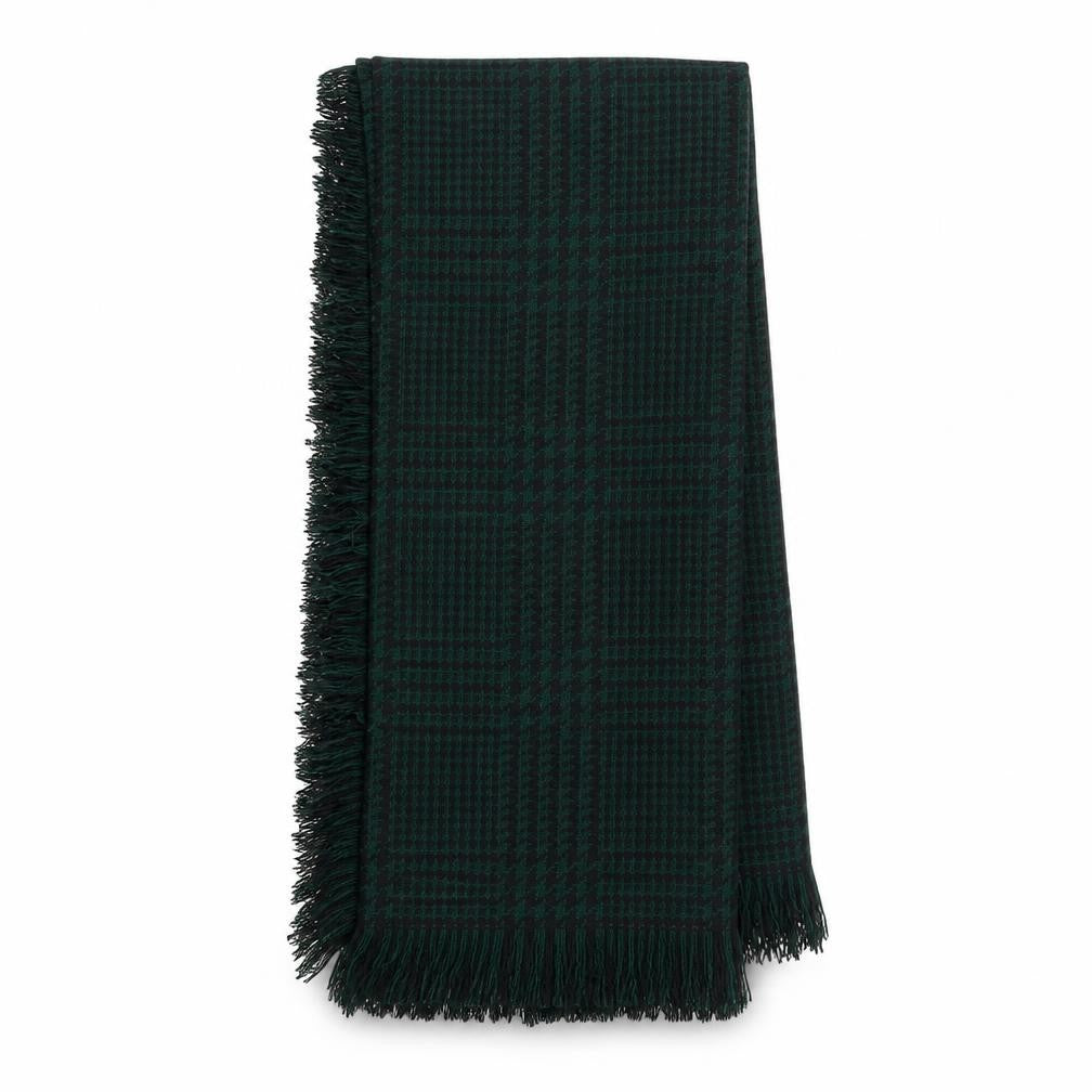Preworn Womens Green Houndstooth   Shawl/Wrap