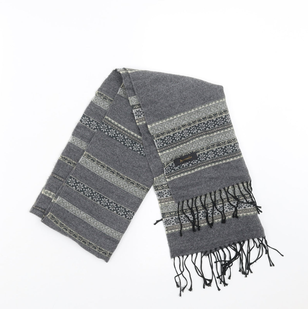 Accessorize Womens Grey Geometric   Scarf