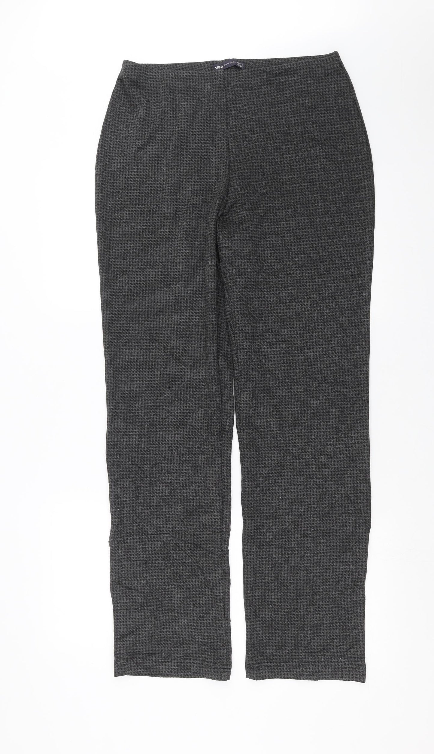 Womens UK Size 12 Marks and Spencer Regular Fit  Grey Trousers