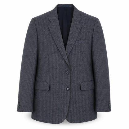 eural tergal Mens Blue Striped  Jacket Suit Jacket Size 42