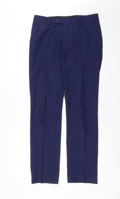 Marks and Spencer Mens Blue   Trousers  Size 30 in L31 in