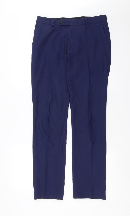 Marks and Spencer Mens Blue   Trousers  Size 30 in L31 in