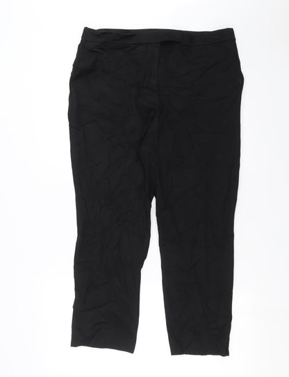 Womens UK Size 34 in Preworn Regular Fit  Black Trousers