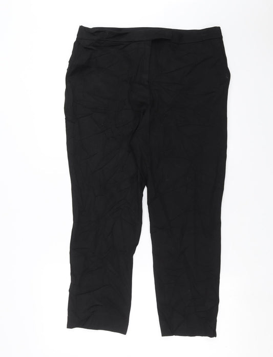Womens UK Size 34 in Preworn Regular Fit  Black Trousers
