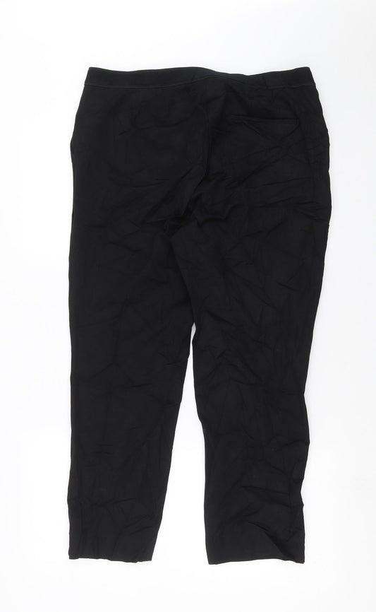 Womens UK Size 34 in Preworn Regular Fit  Black Trousers