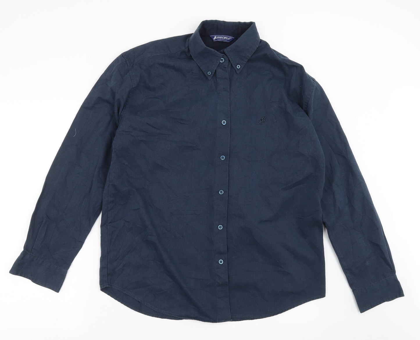 Mens UK Size M Disciple Blue  Button-Up Long Sleeve Casual Shirt
