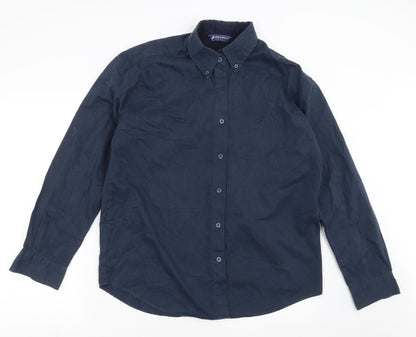 Mens UK Size M Disciple Blue  Button-Up Long Sleeve Casual Shirt
