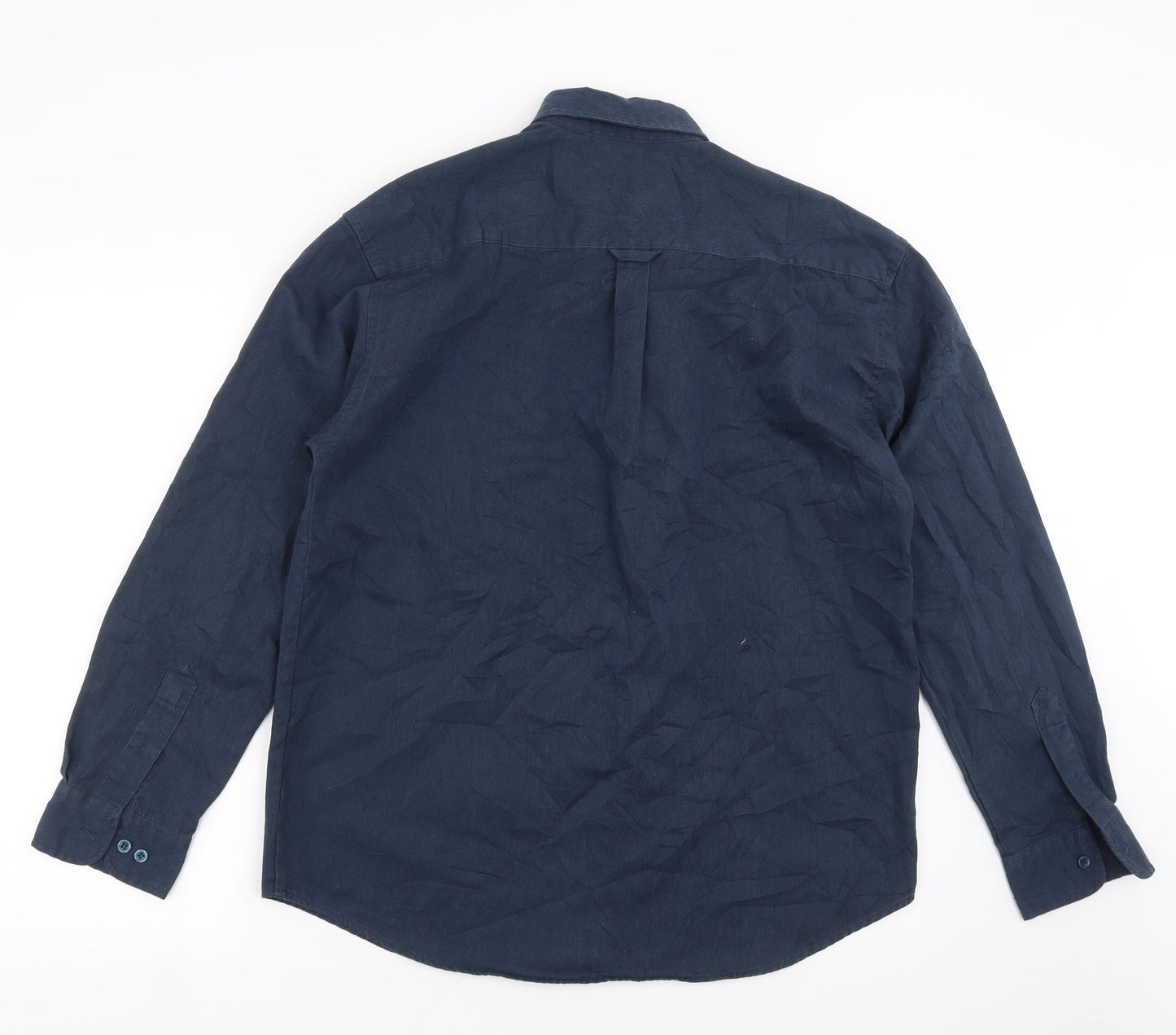 Mens UK Size M Disciple Blue  Button-Up Long Sleeve Casual Shirt