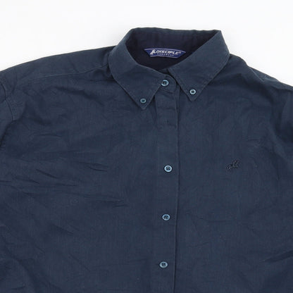 Mens UK Size M Disciple Blue  Button-Up Long Sleeve Casual Shirt