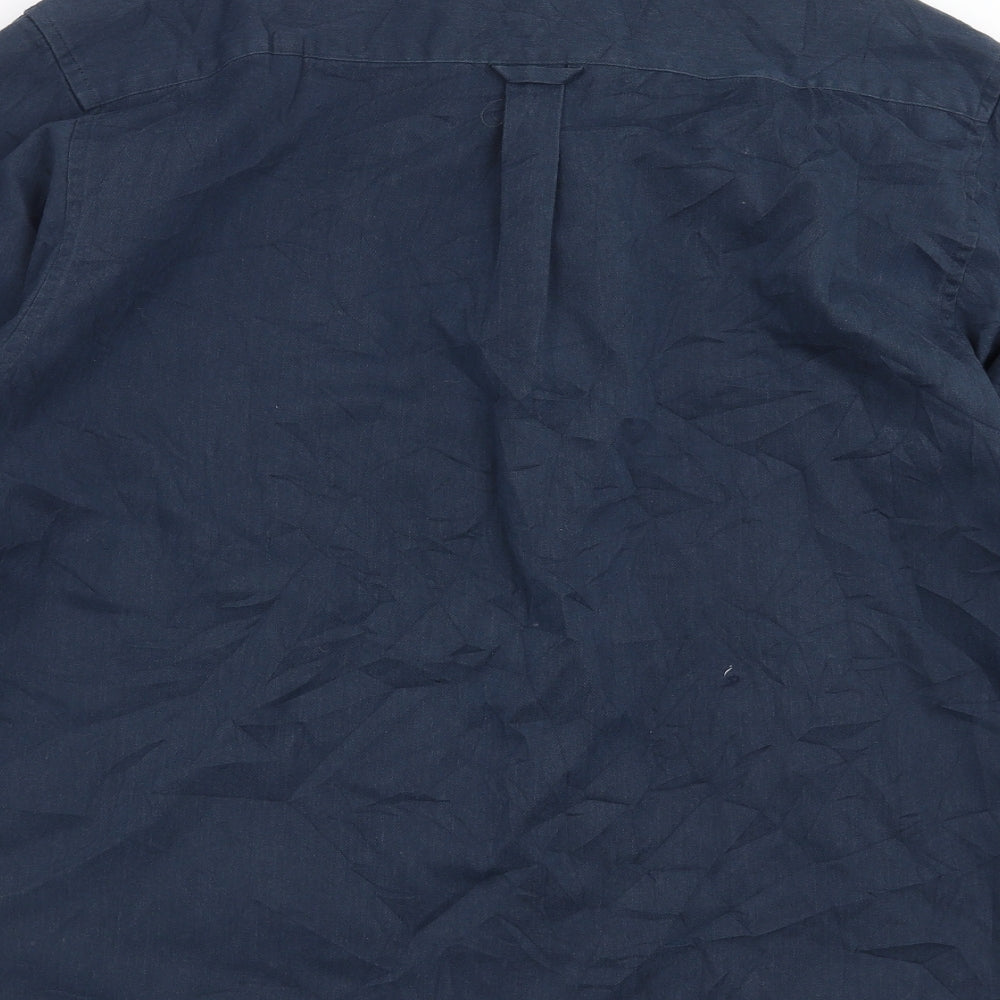 Mens UK Size M Disciple Blue  Button-Up Long Sleeve Casual Shirt