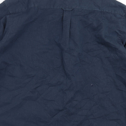 Mens UK Size M Disciple Blue  Button-Up Long Sleeve Casual Shirt