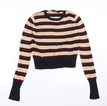 Womens UK Size S Zara Multicoloured Pullover Jumper