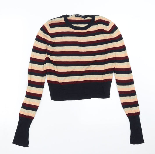 Womens UK Size S Zara Multicoloured Pullover Jumper