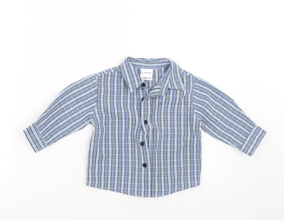Ladybird Baby Blue Check  Basic Button-Up Size 6-9 Months