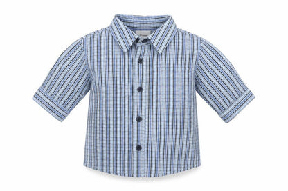 Ladybird Baby Blue Check  Basic Button-Up Size 6-9 Months