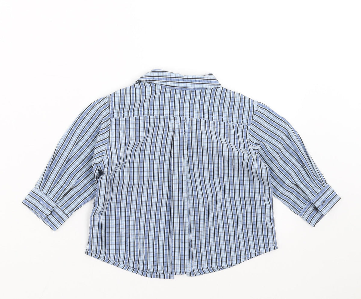 Ladybird Baby Blue Check  Basic Button-Up Size 6-9 Months