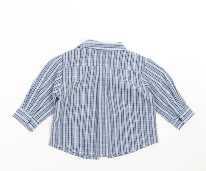 Ladybird Baby Blue Check  Basic Button-Up Size 6-9 Months