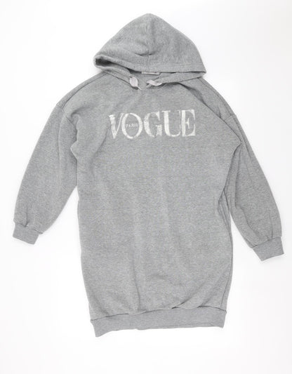 Fashion Womens Grey   Pullover Hoodie Size M  - vogue