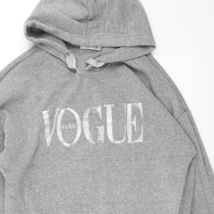 Fashion Womens Grey   Pullover Hoodie Size M  - vogue