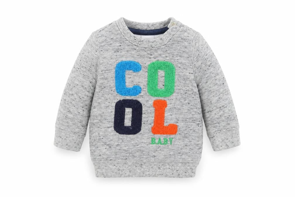 F&F Boys Grey   Pullover Jumper Size 0-3 Months  - cool