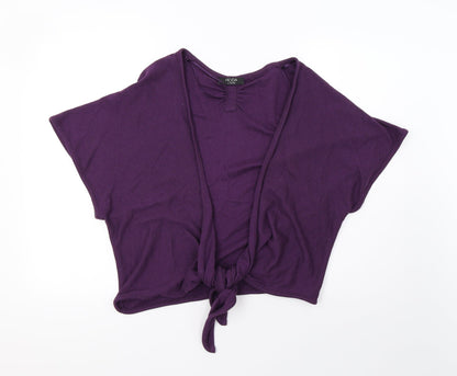 George Womens Purple  Knit Cardigan Jumper Size 12