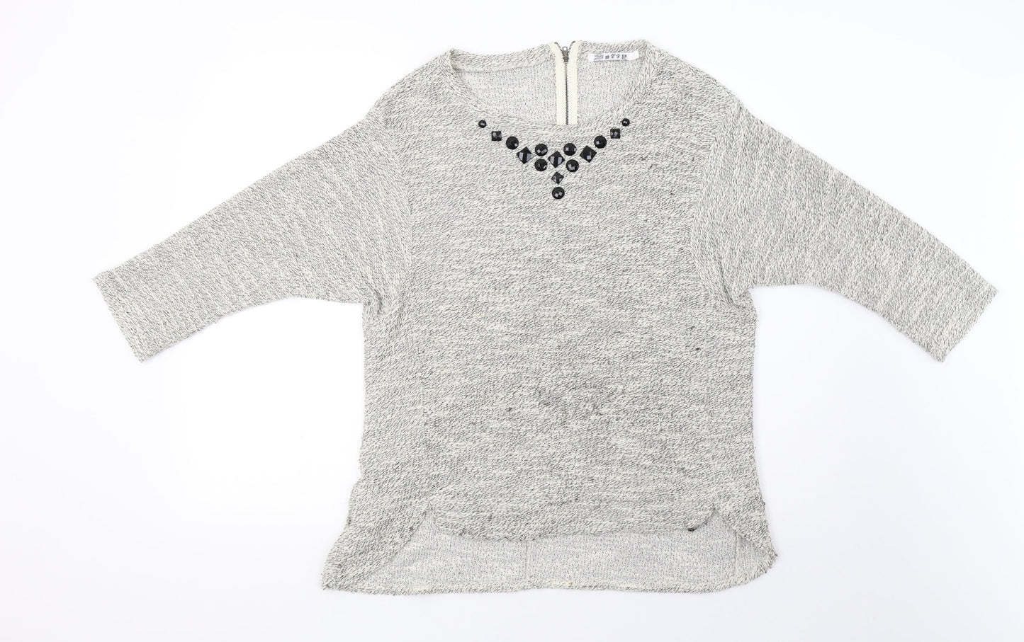 Preworn Womens Gold  Knit Pullover Sweatshirt Size 14