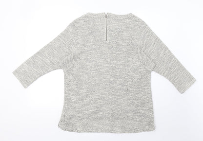 Preworn Womens Gold  Knit Pullover Sweatshirt Size 14