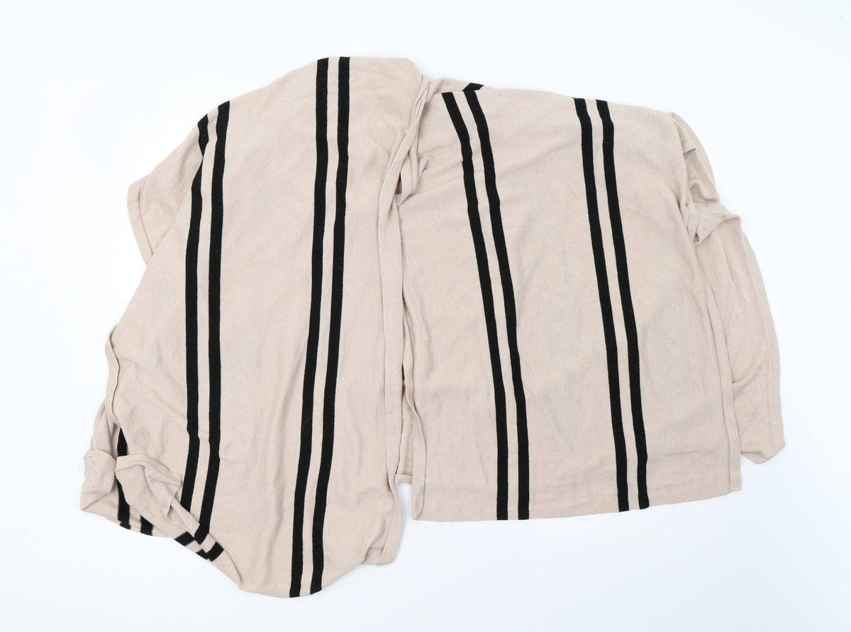 H&M Womens Brown Striped Knit  Shawl/Wrap