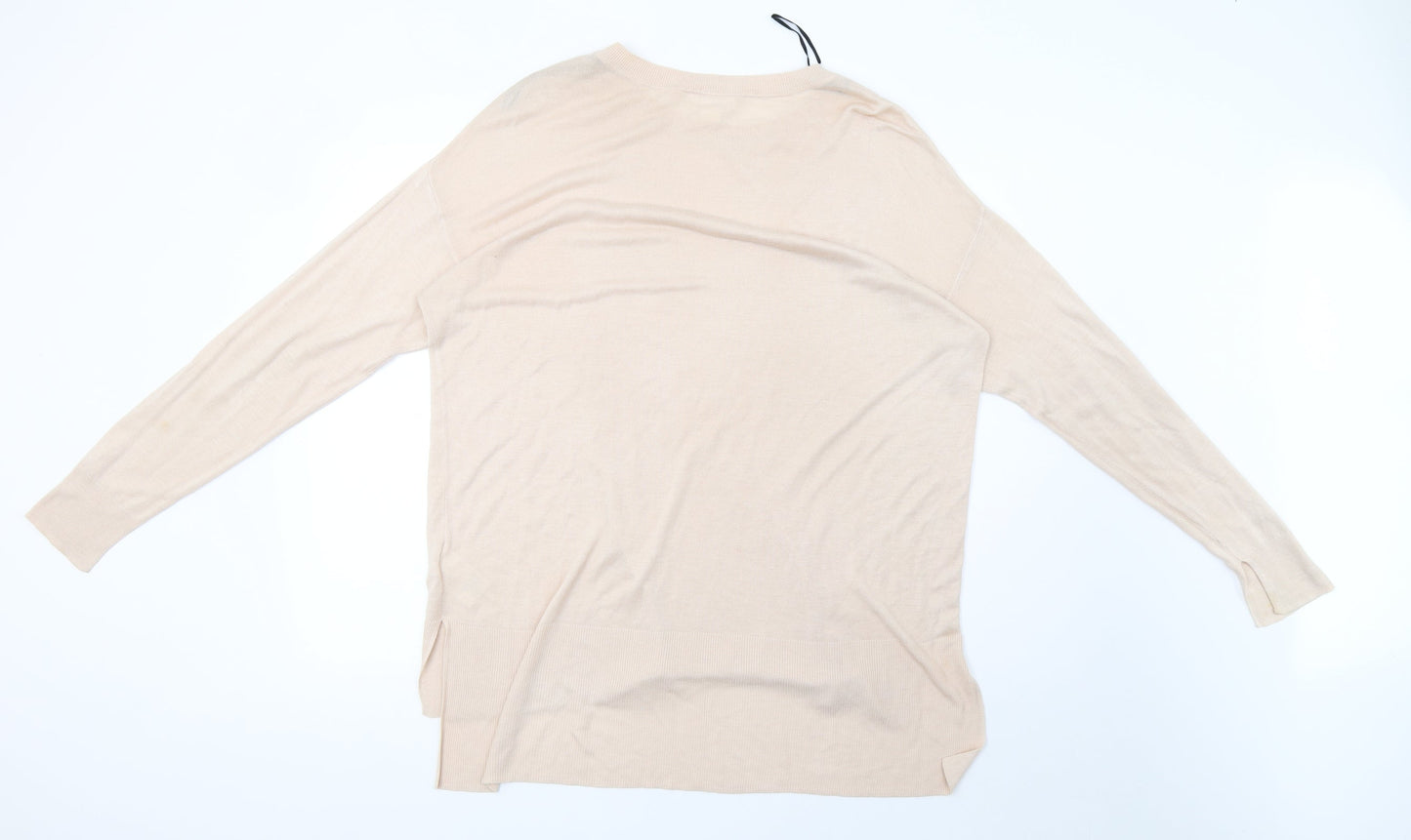 H&M Womens Pink  Knit Pullover Sweatshirt Size L