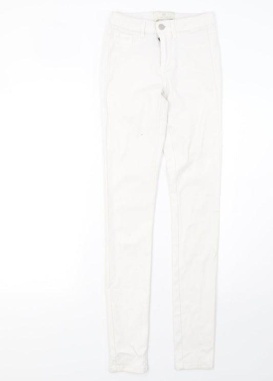 Womens UK Size 6 Pieces Regular Fit Skinny White Jeans
