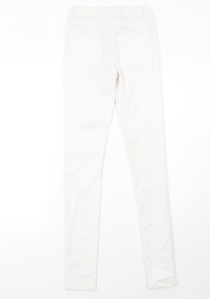 Womens UK Size 6 Pieces Regular Fit Skinny White Jeans