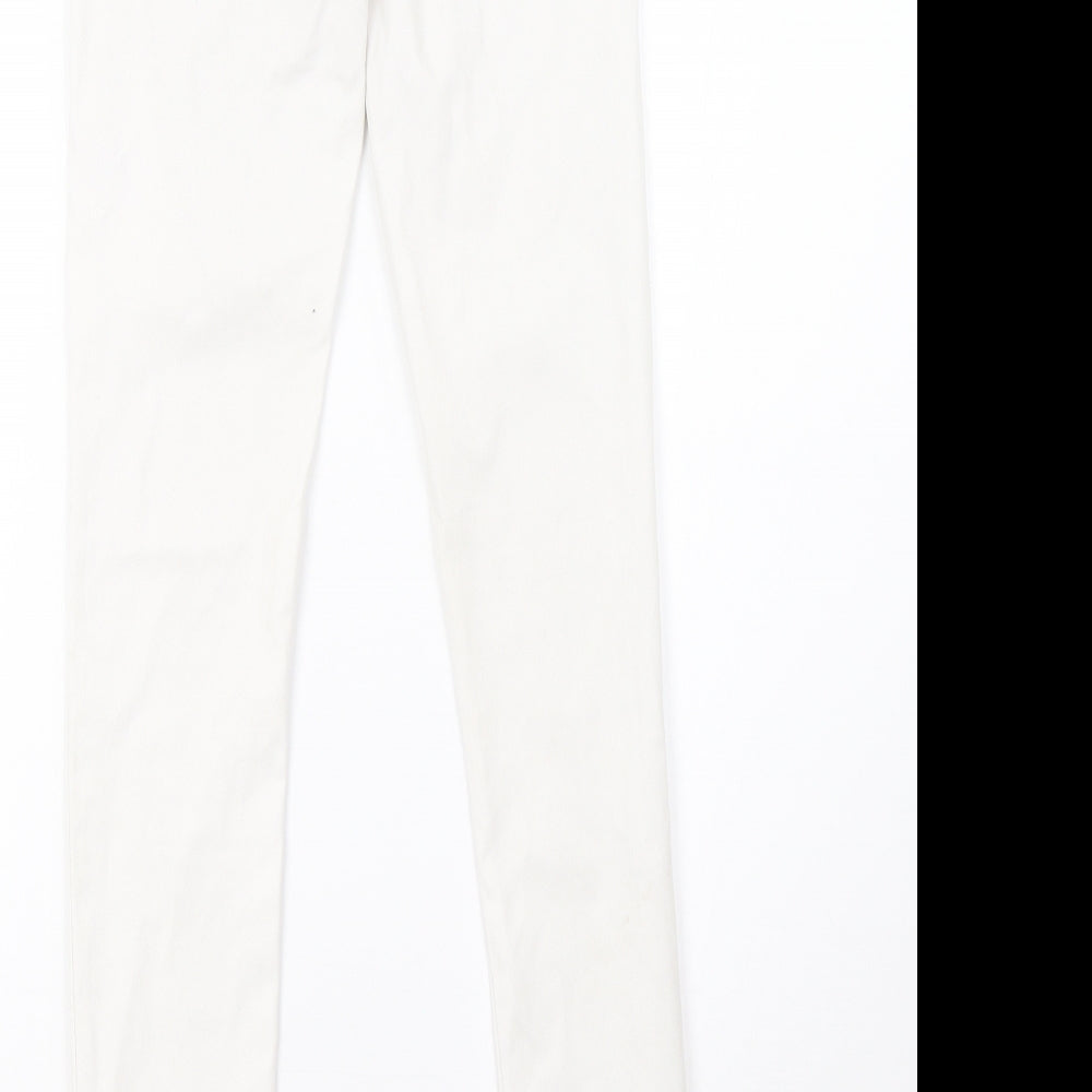 Womens UK Size 6 Pieces Regular Fit Skinny White Jeans