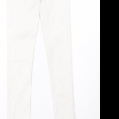 Womens UK Size 6 Pieces Regular Fit Skinny White Jeans