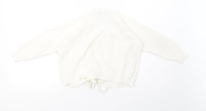 tappers and pointers Womens White  Knit Cardigan Jumper Size 12  - cropped
