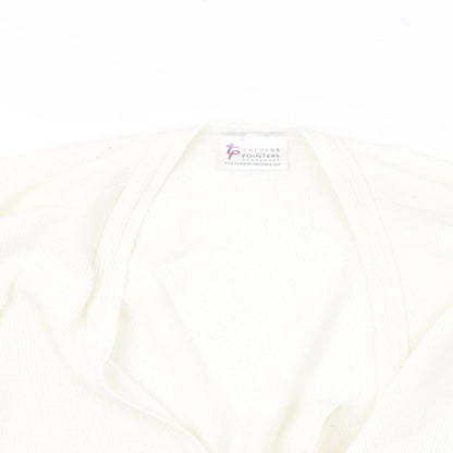 tappers and pointers Womens White  Knit Cardigan Jumper Size 12  - cropped