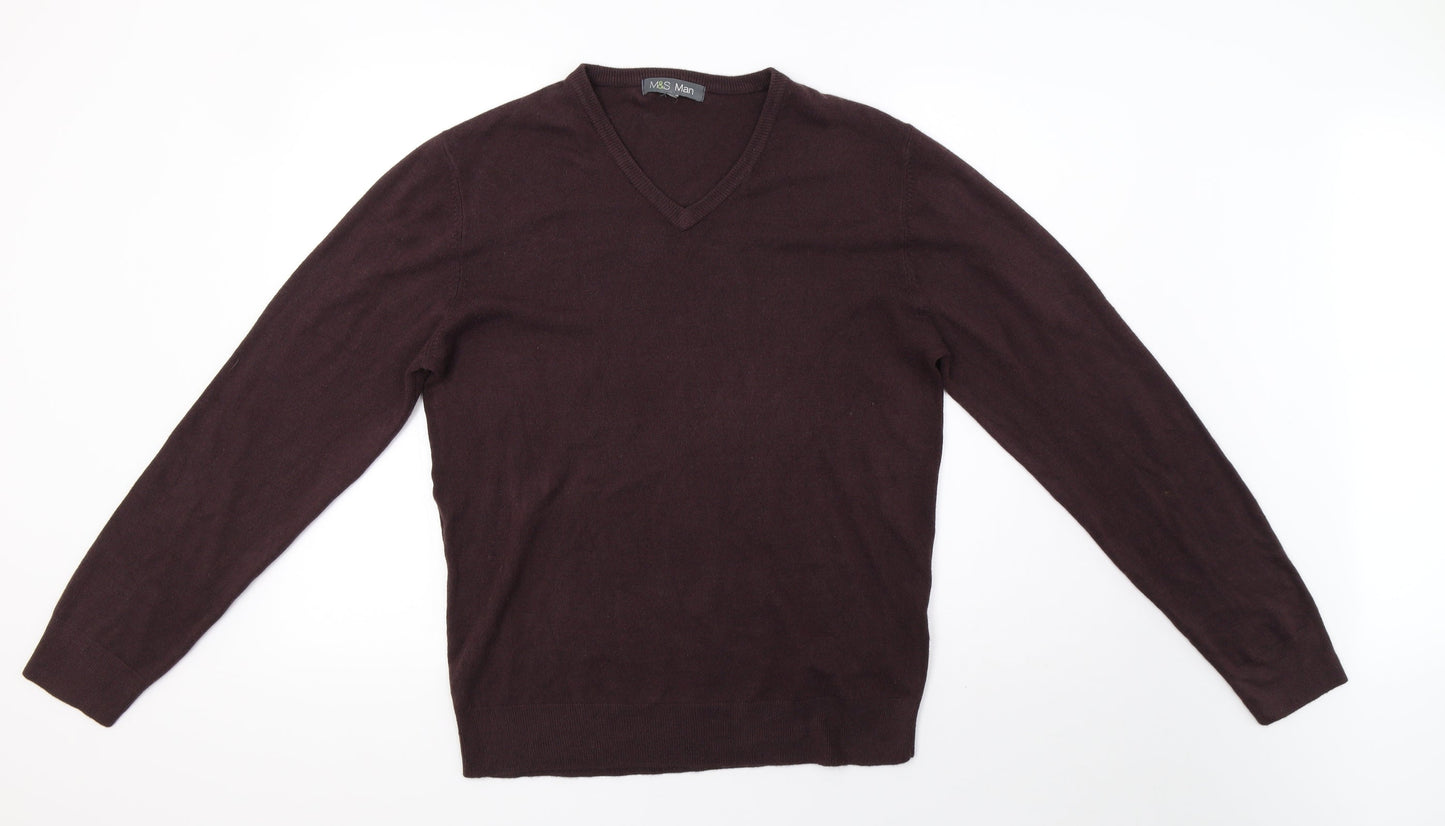 Mens UK Size S Marks and Spencer Brown Pullover Sweatshirt