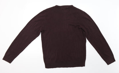 Mens UK Size S Marks and Spencer Brown Pullover Sweatshirt