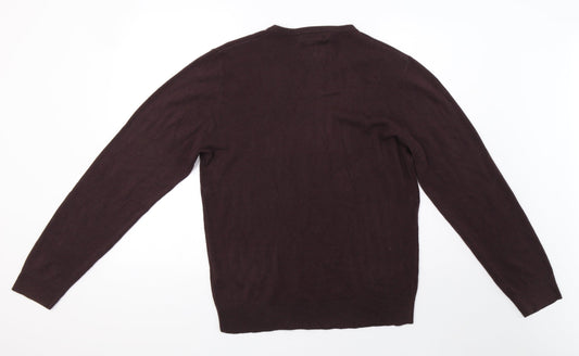 Mens UK Size S Marks and Spencer Brown Pullover Sweatshirt