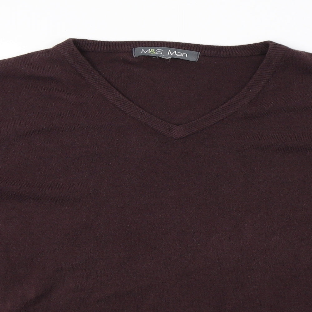 Mens UK Size S Marks and Spencer Brown Pullover Sweatshirt