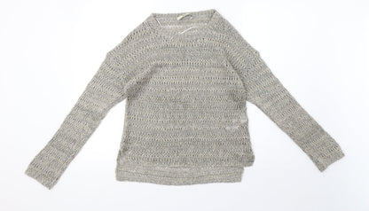 Oasis Womens Grey   Pullover Sweatshirt Size XS