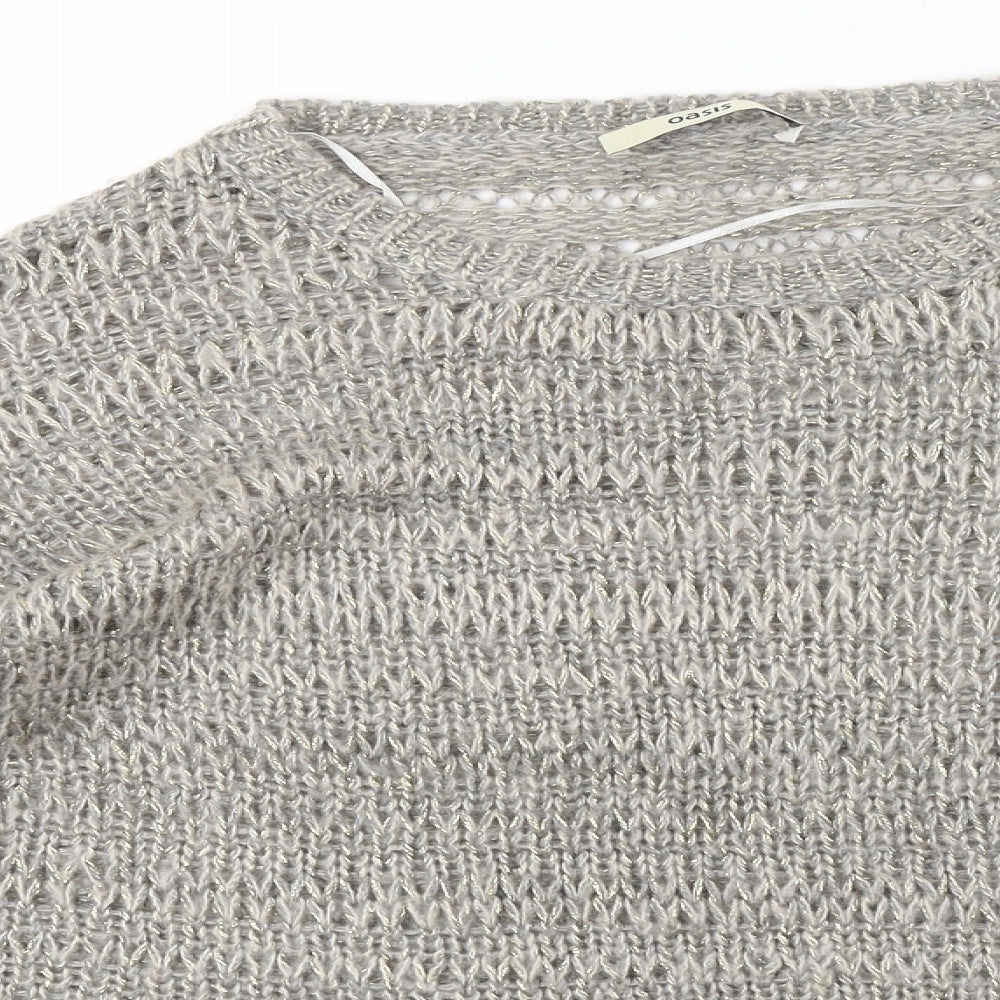 Oasis Womens Grey   Pullover Sweatshirt Size XS