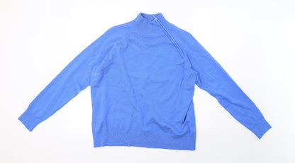 Dorothy Perkins Womens Blue  Knit Pullover Sweatshirt Size 20