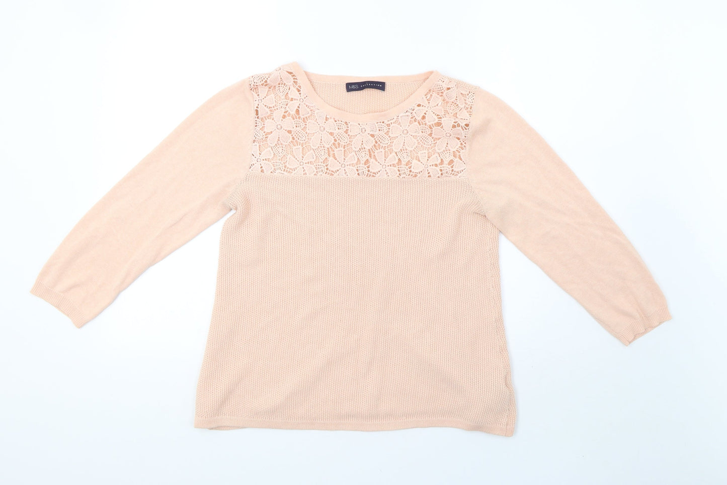 Womens UK Size 10 Marks and Spencer Pink Pullover Sweatshirt