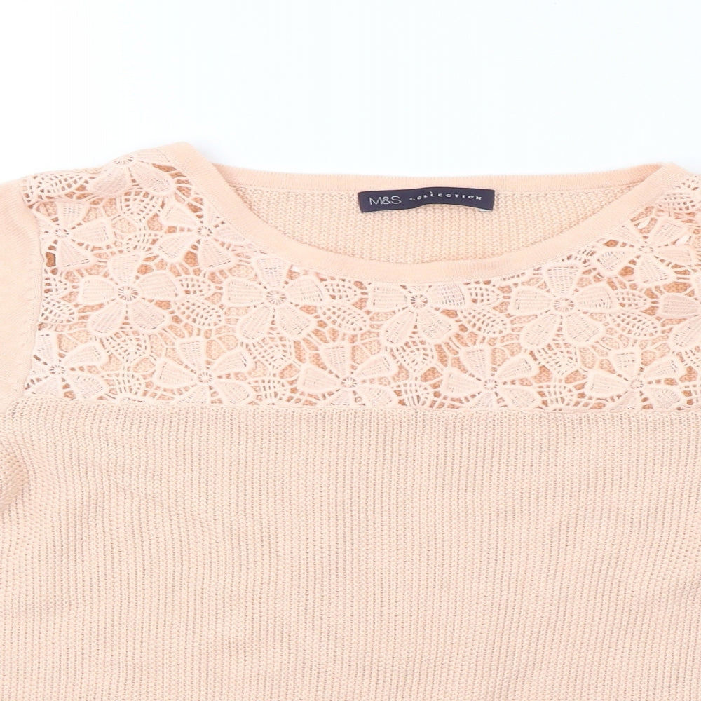 Womens UK Size 10 Marks and Spencer Pink Pullover Sweatshirt