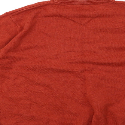 Mens UK Size L Marks and Spencer Orange Pullover Sweatshirt