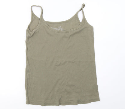 Womens UK Size 14 Simply Be Green Basic Tank